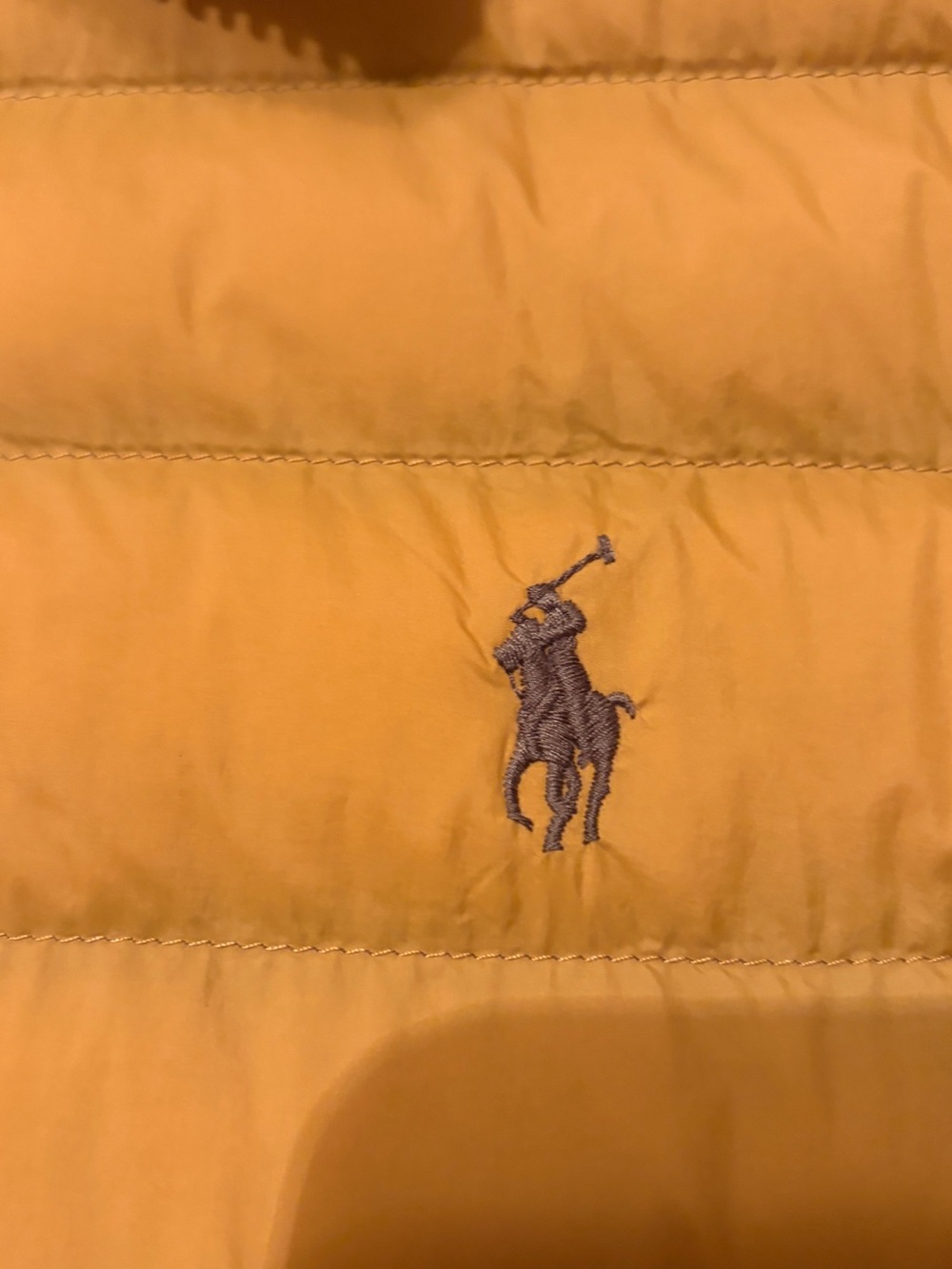 Ralph Lauren Yellow Puffer Jacket Large for men